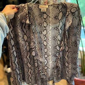 Michael Kors Snake Ruffle Blouse